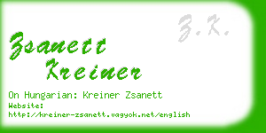 zsanett kreiner business card